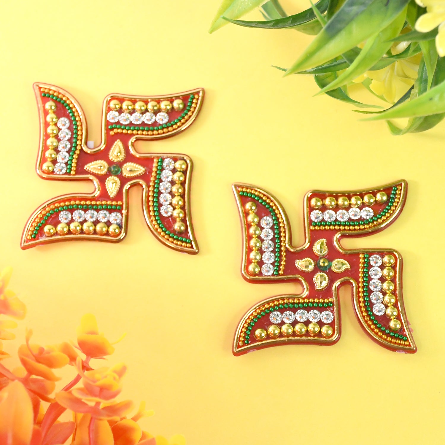 Decorative Swastik Sticker (2pc Set) Decorative Swastik Sticker (2pc Set)